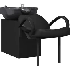 vidaXL Shampoo Stoel Zwart 136 x 60 x 92 cm Kunststof