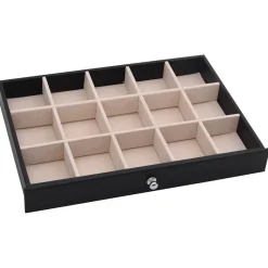 vidaXL Sieradendoos 10-laags met horlogehouders zwart 29x20,5x40,5 cm