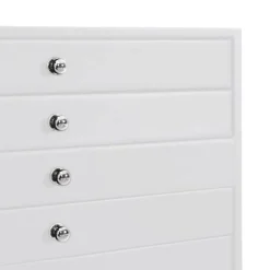 vidaXL Sieradendoos 10-laags met horlogehouders wit 29x20,5x40,5 cm