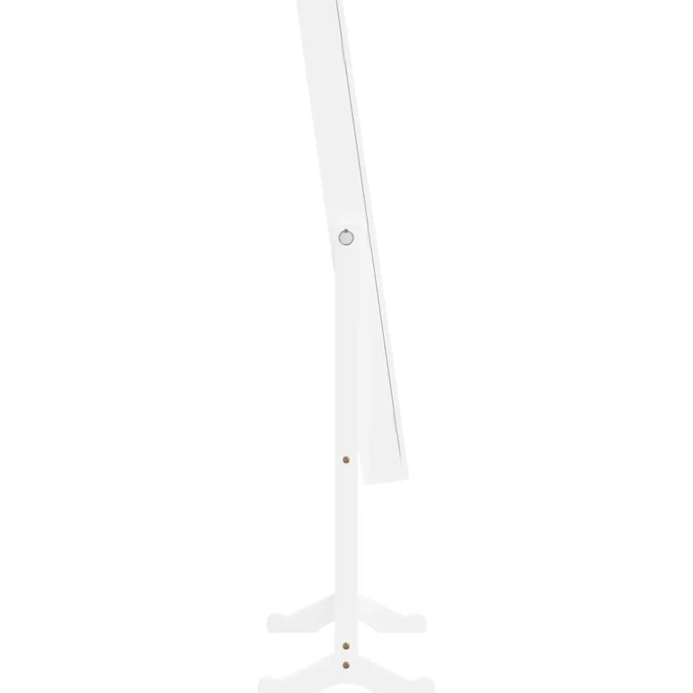 vidaXL Sieradenkast met spiegel en LED-verlichting vrijstaand wit