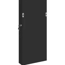 vidaXL Sieradenkast met spiegel wandgemonteerd 30x8,5x67 cm zwart