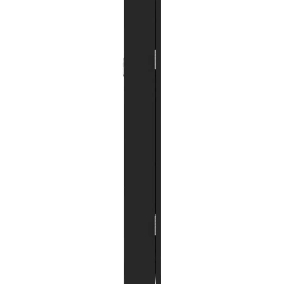 vidaXL Sieradenkast met spiegel wandgemonteerd 30x8,5x67 cm zwart