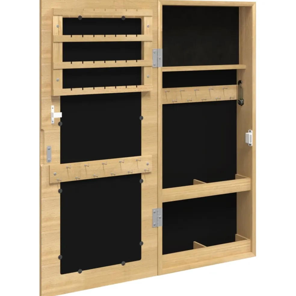 vidaXL Sieradenkast met spiegel wandgemonteerd 30x8,5x67 cm