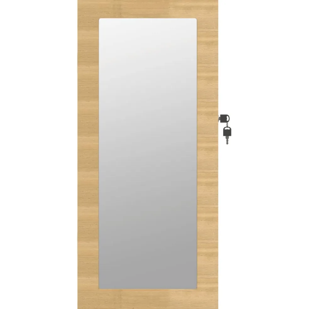 vidaXL Sieradenkast met spiegel wandgemonteerd 30x8,5x67 cm