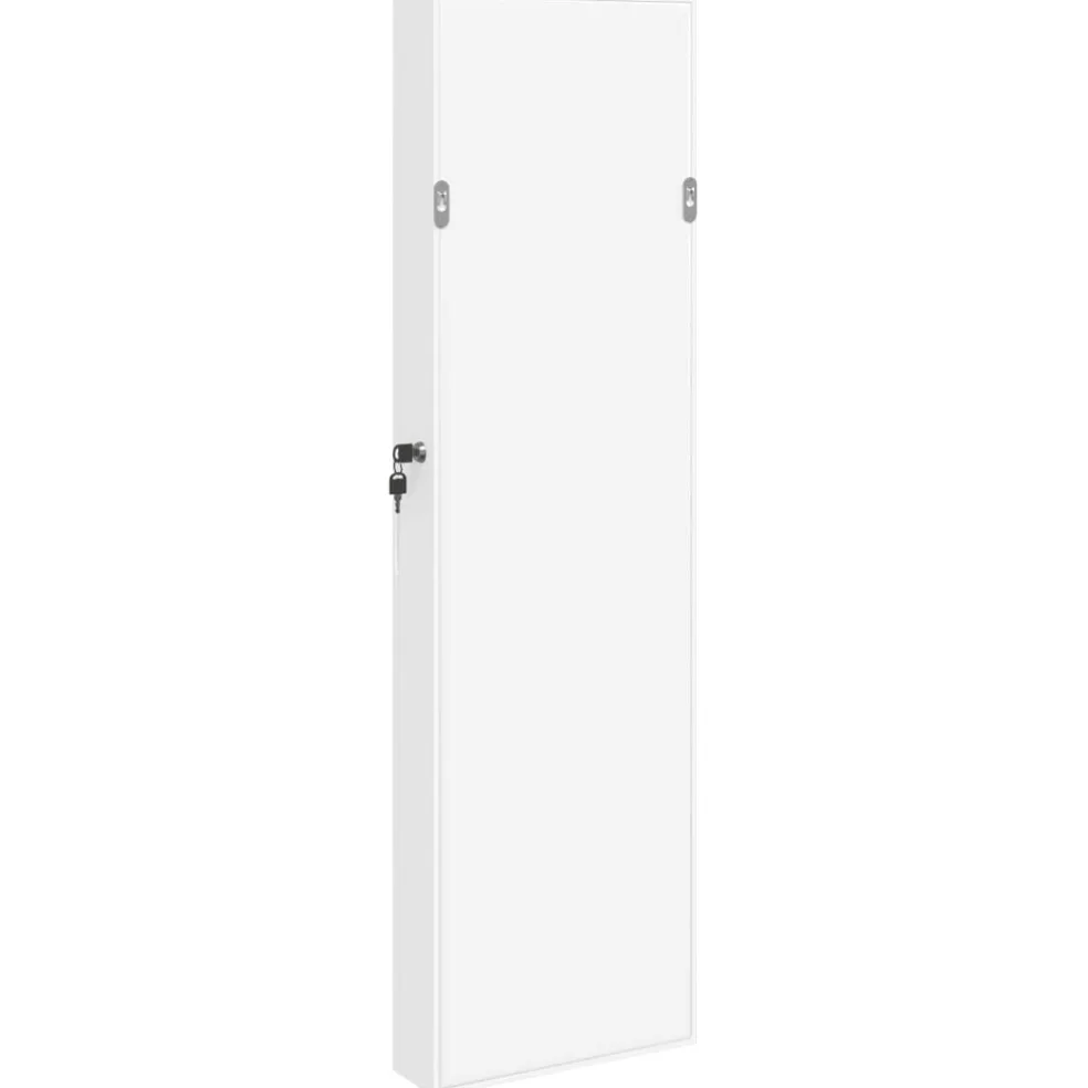 vidaXL Sieradenkast met spiegel wandgemonteerd 30x8,5x106 cm wit