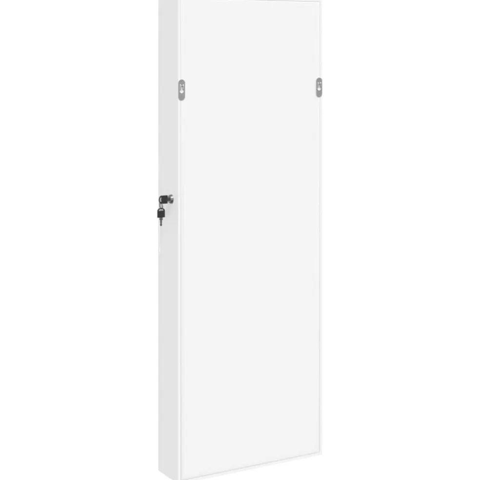 vidaXL Sieradenkast met spiegel wandgemonteerd 37,5x10x106 cm wit