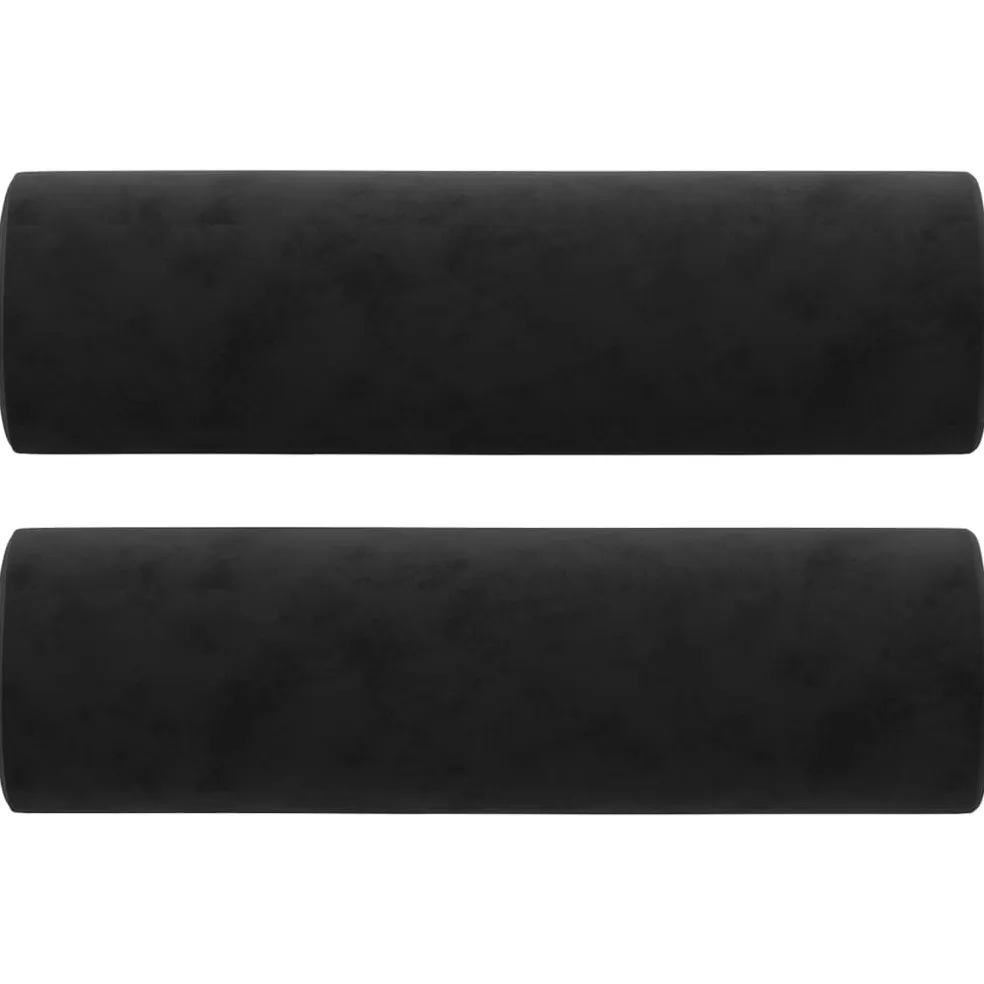 vidaXL Sierkussens 2 st 15x50 cm fluweel zwart