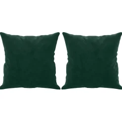 vidaXL Sierkussens 2 st 40x40 cm fluweel donkergroen