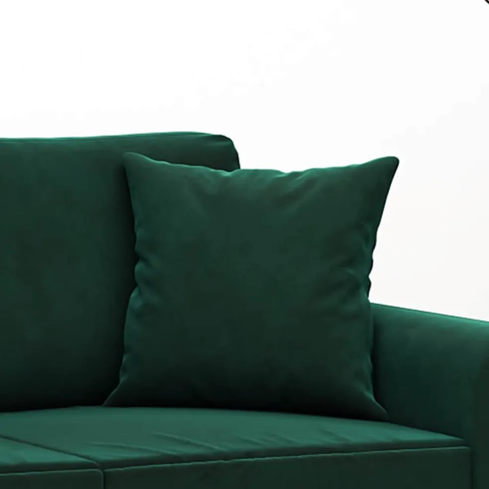 vidaXL Sierkussens 2 st 40x40 cm fluweel donkergroen