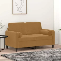 vidaXL Sierkussens 2 st 15x50 cm fluweel bruin