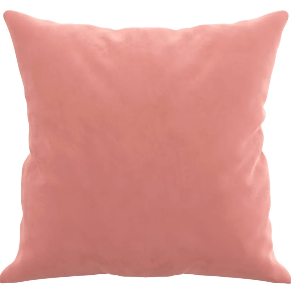 vidaXL Sierkussens 2 st 40x40 cm fluweel roze