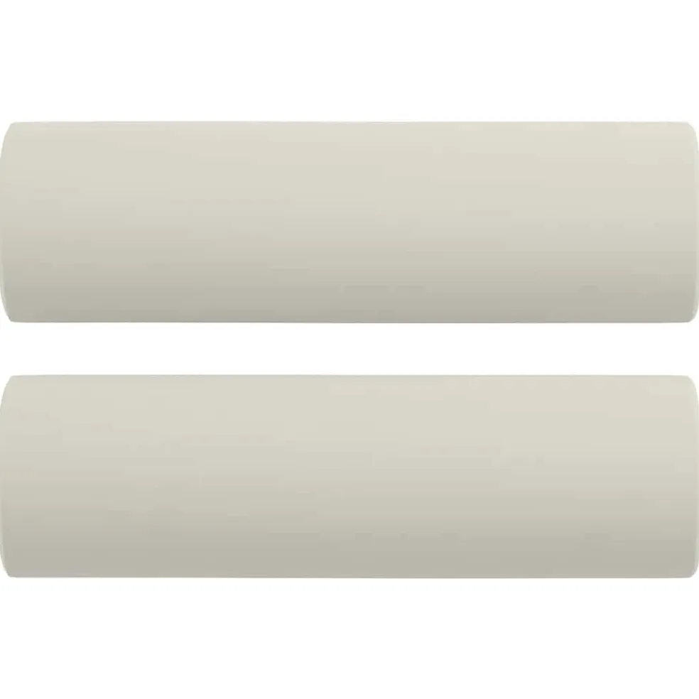 vidaXL Sierkussens 2 st 15x50 cm fluweel crèmekleurig