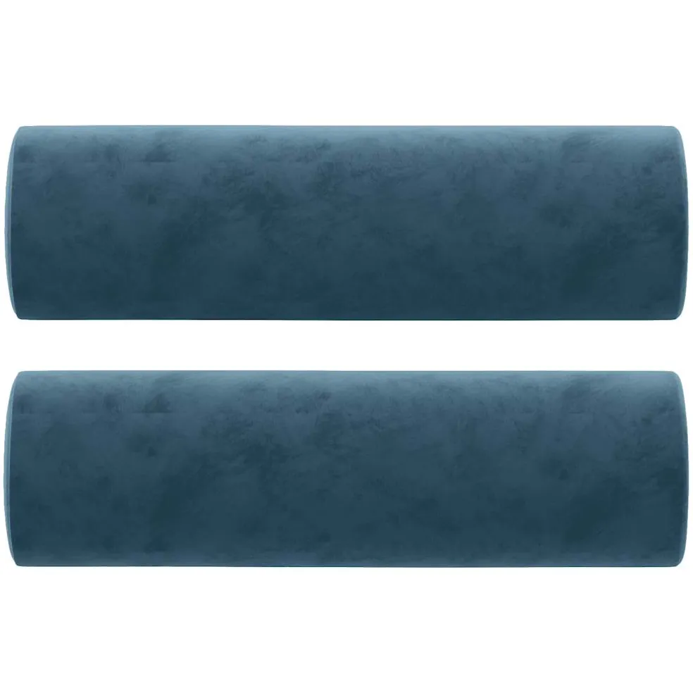vidaXL Sierkussens 2 st 15x50 cm fluweel blauw