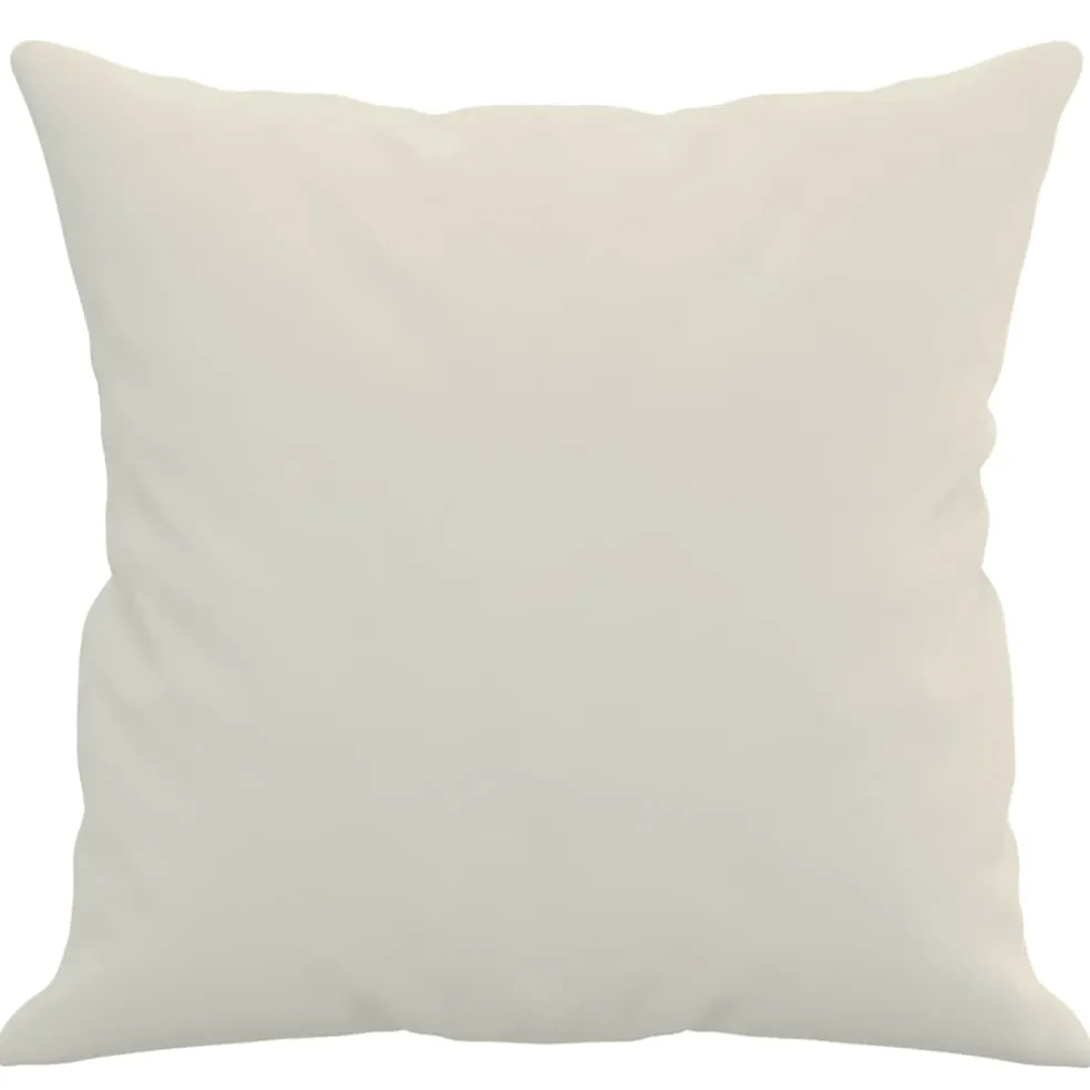 vidaXL Sierkussens 2 st 40x40 cm fluweel crèmekleurig