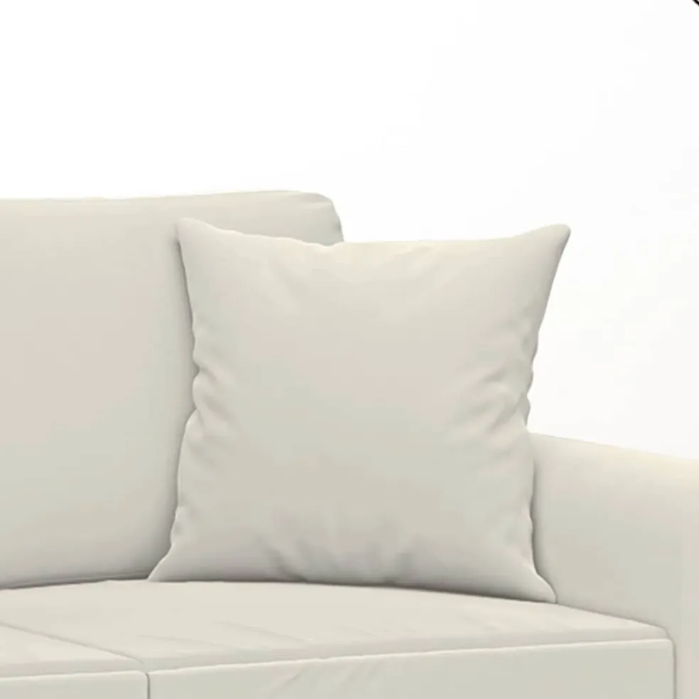 vidaXL Sierkussens 2 st 40x40 cm fluweel crèmekleurig