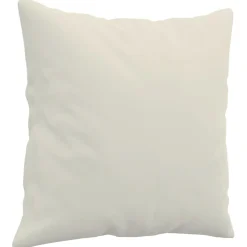 vidaXL Sierkussens 2 st 40x40 cm fluweel crèmekleurig
