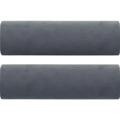 vidaXL Sierkussens 2 st 15x50 cm fluweel donkergrijs