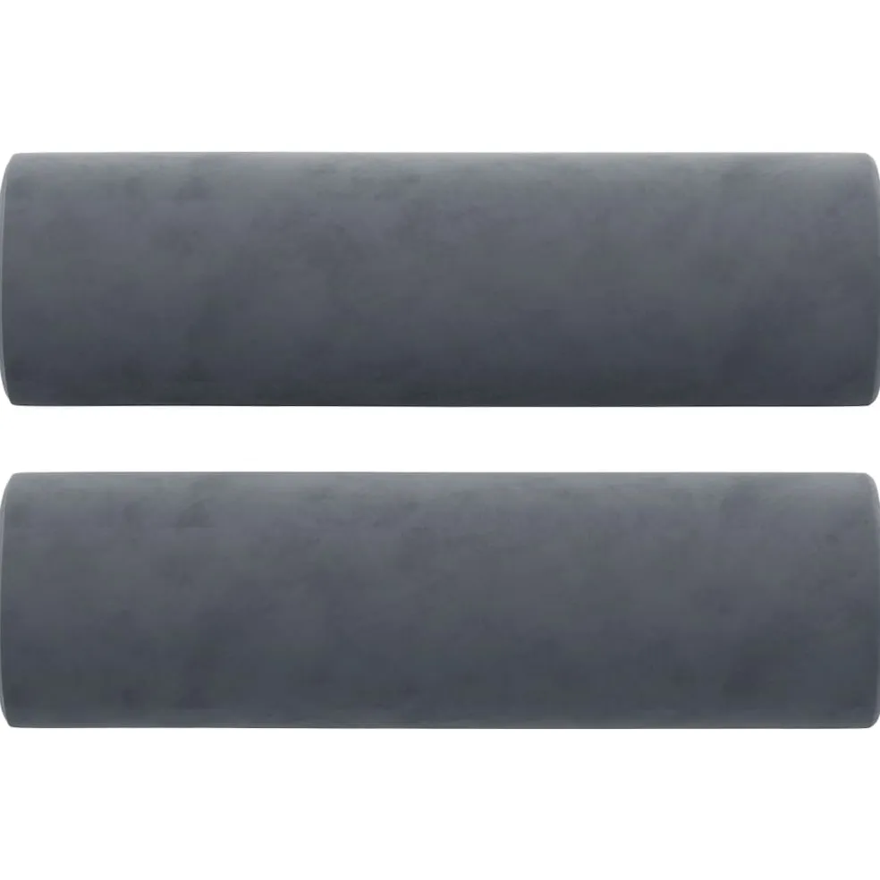 vidaXL Sierkussens 2 st 15x50 cm fluweel donkergrijs