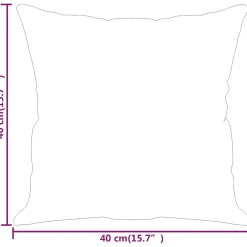vidaXL Sierkussens 2 st 40x40 cm fluweel bruin