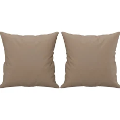 vidaXL Sierkussens 2 st 40x40 cm kunstleer cappuccino