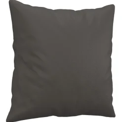 vidaXL Sierkussens 2 st 40x40 cm kunstleer grijs