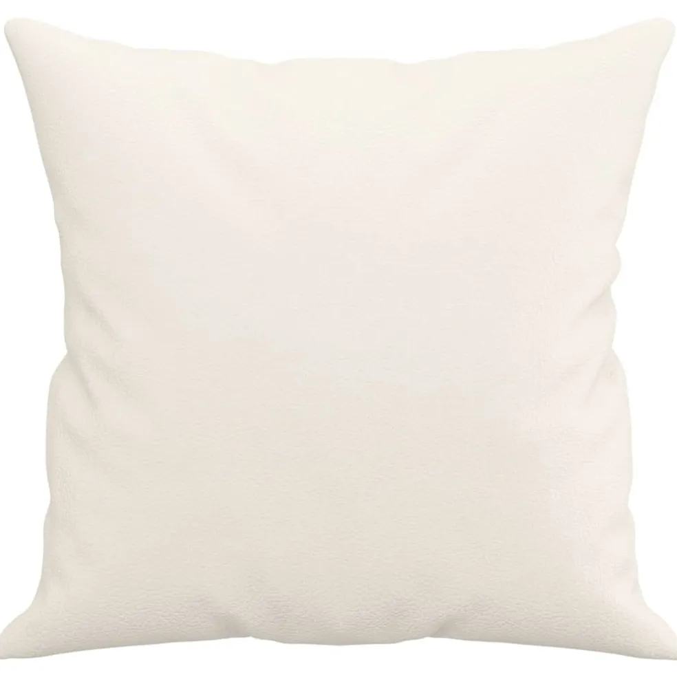 vidaXL Sierkussens 2 st 40x40 cm kunstleer crèmekleurig