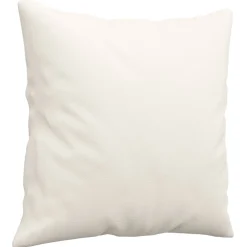 vidaXL Sierkussens 2 st 40x40 cm kunstleer crèmekleurig