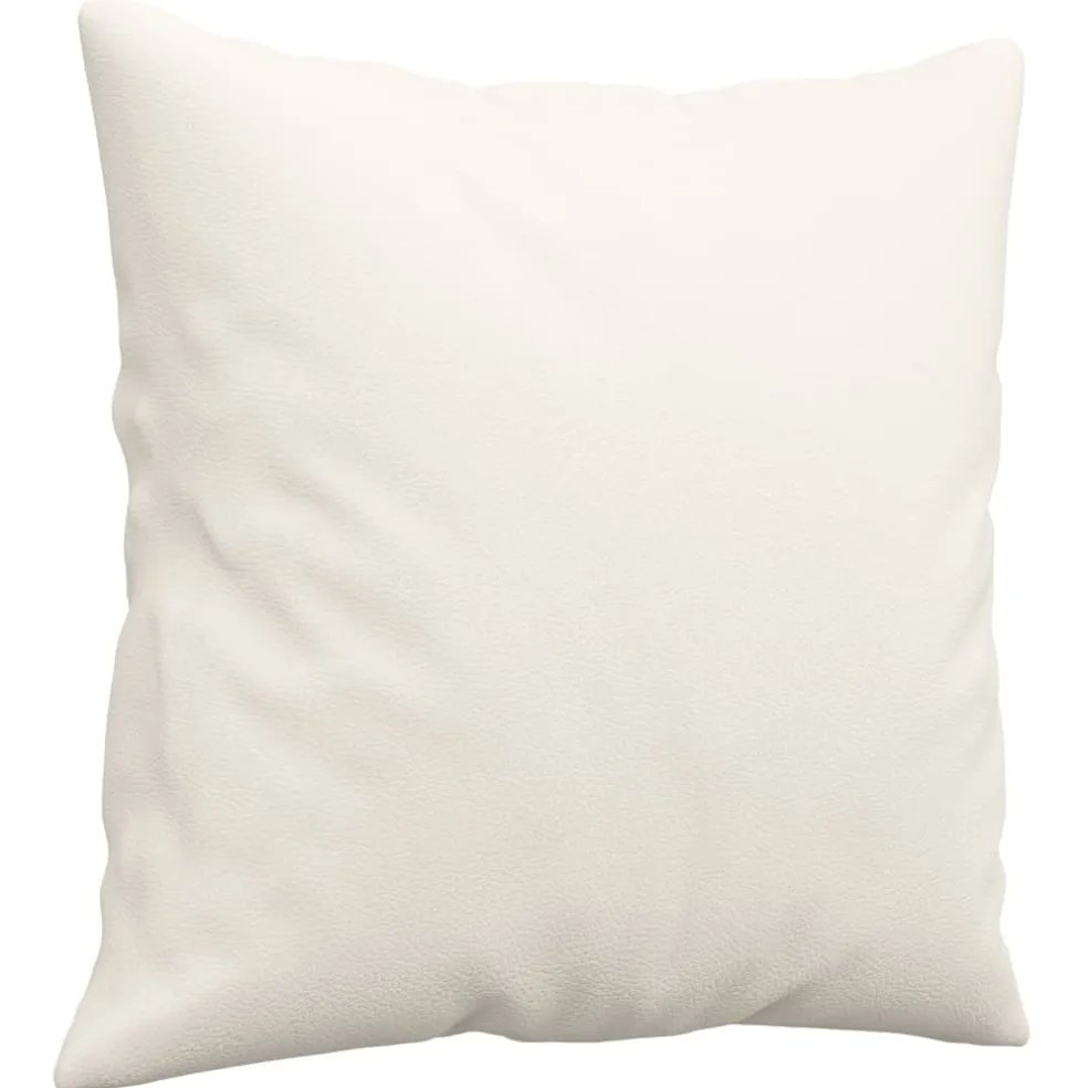 vidaXL Sierkussens 2 st 40x40 cm kunstleer crèmekleurig