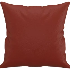 vidaXL Sierkussens 2 st 40x40 cm kunstleer wijnrood