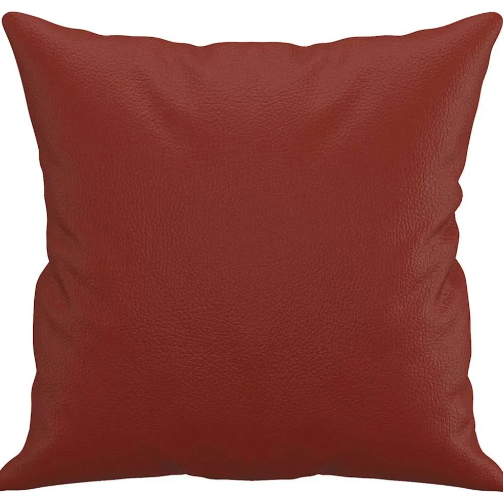 vidaXL Sierkussens 2 st 40x40 cm kunstleer wijnrood