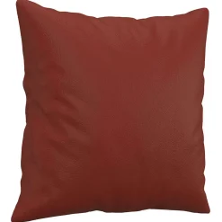 vidaXL Sierkussens 2 st 40x40 cm kunstleer wijnrood