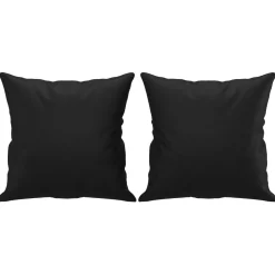 vidaXL Sierkussens 2 st 40x40 cm kunstleer zwart