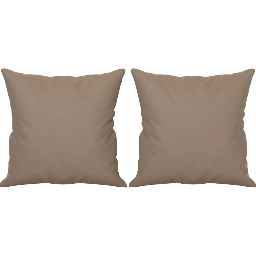 vidaXL Sierkussens 2 st 40x40 cm microvezelstof taupe
