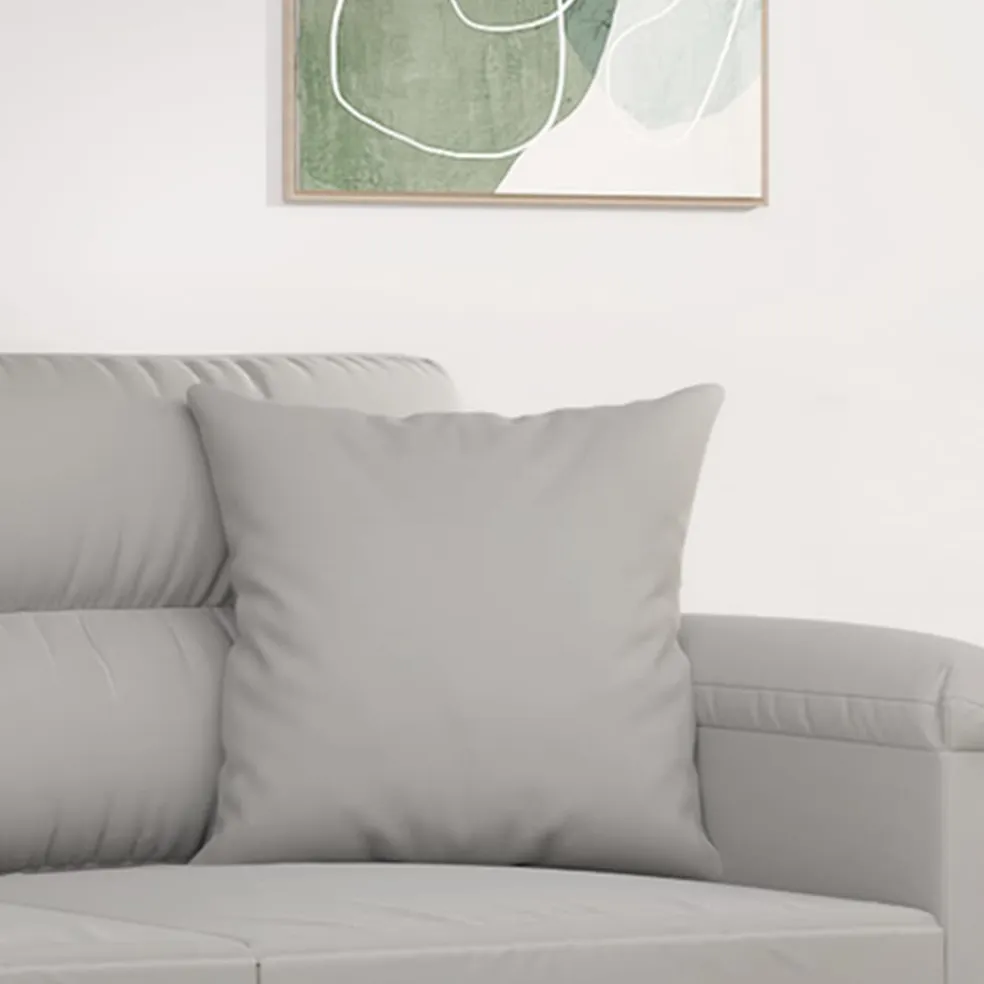 vidaXL Sierkussens 2 st 40x40 cm microvezelstof lichtgrijs