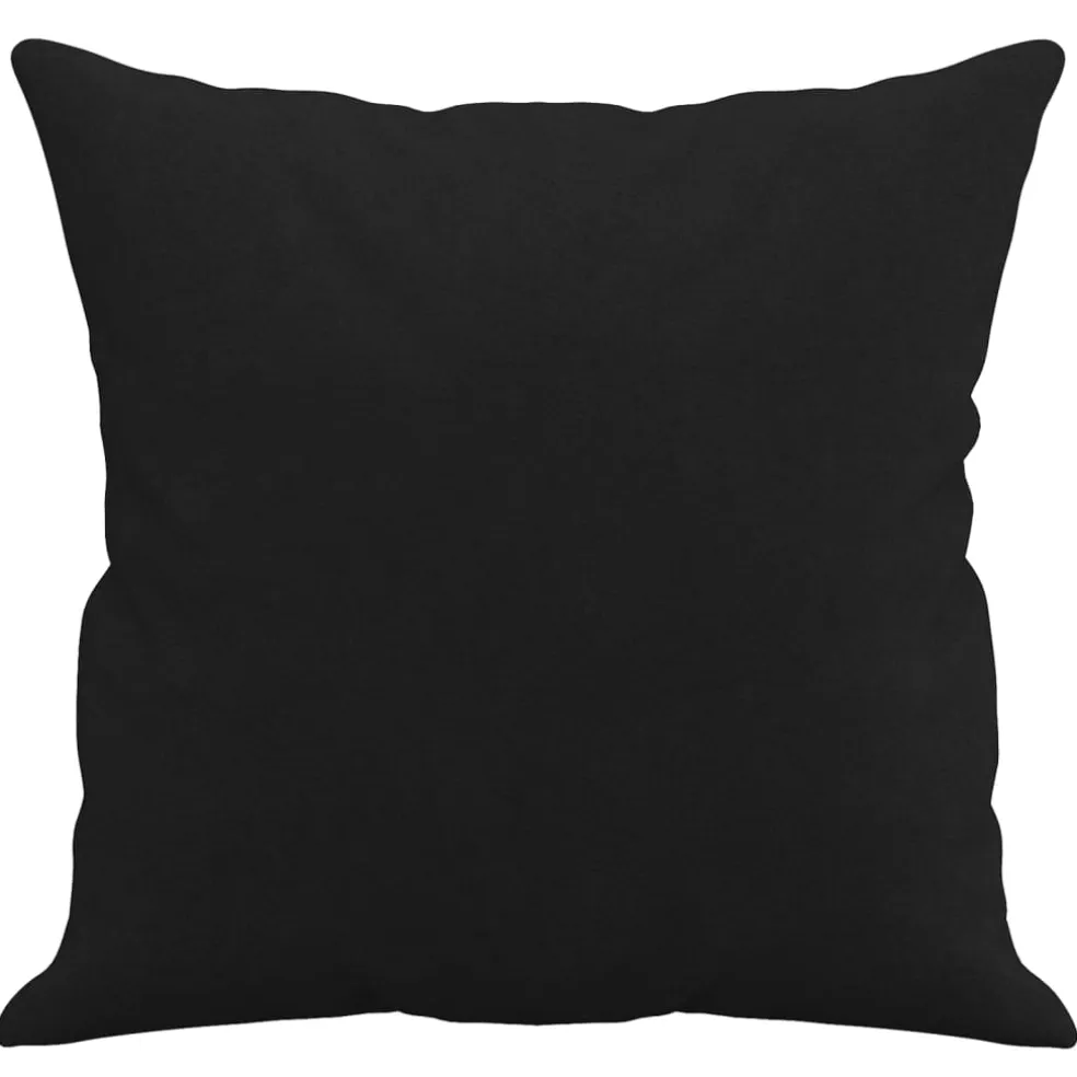 vidaXL Sierkussens 2 st 40x40 cm microvezelstof zwart