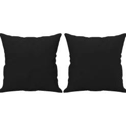 vidaXL Sierkussens 2 st 40x40 cm microvezelstof zwart