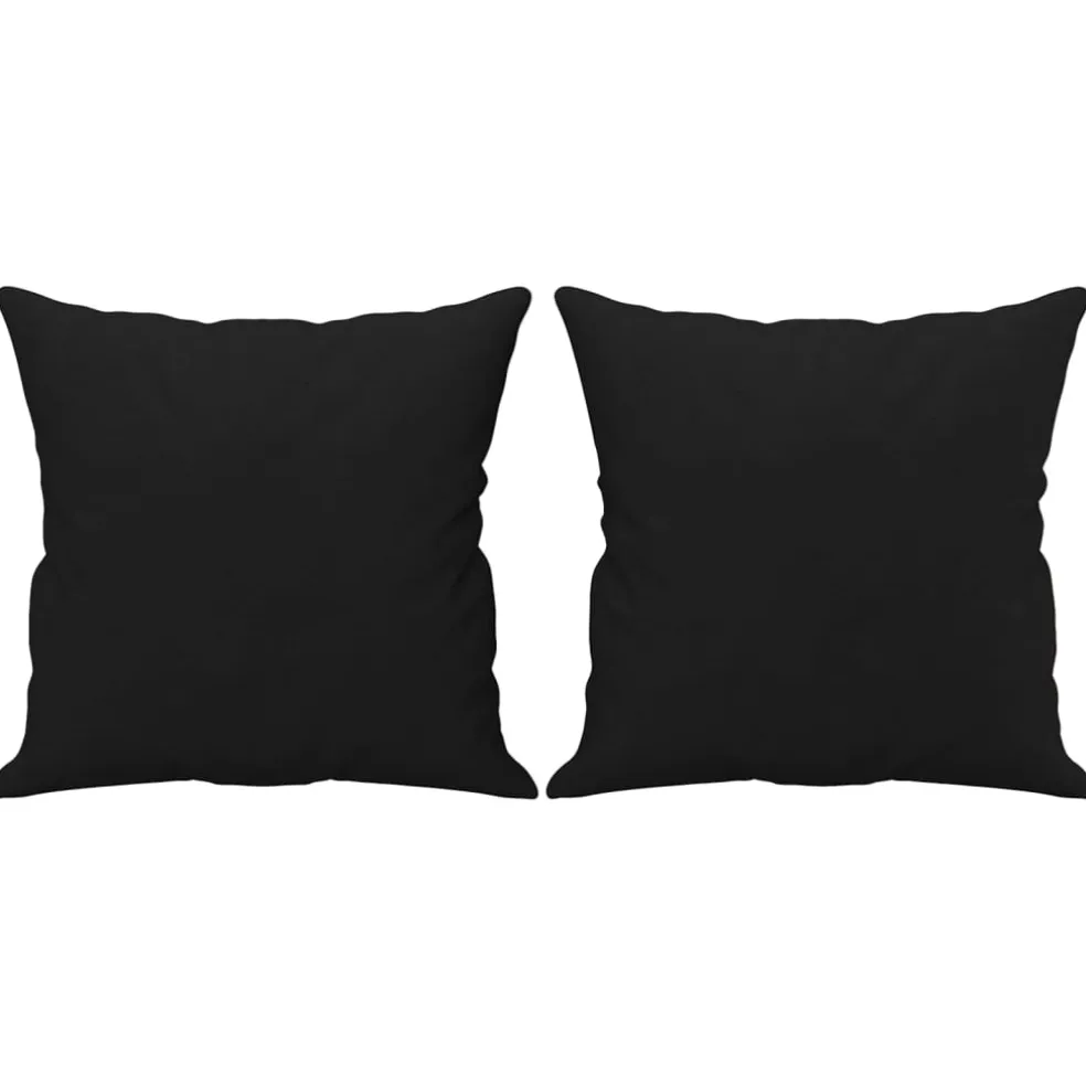 vidaXL Sierkussens 2 st 40x40 cm microvezelstof zwart