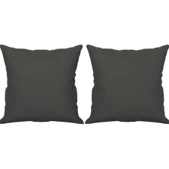 vidaXL Sierkussens 2 st 40x40 cm microvezelstof donkergrijs
