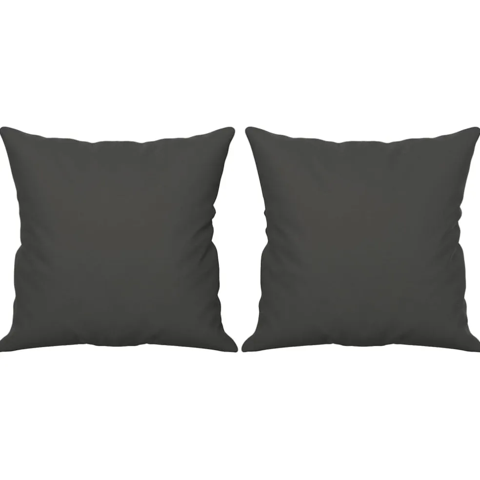 vidaXL Sierkussens 2 st 40x40 cm microvezelstof donkergrijs