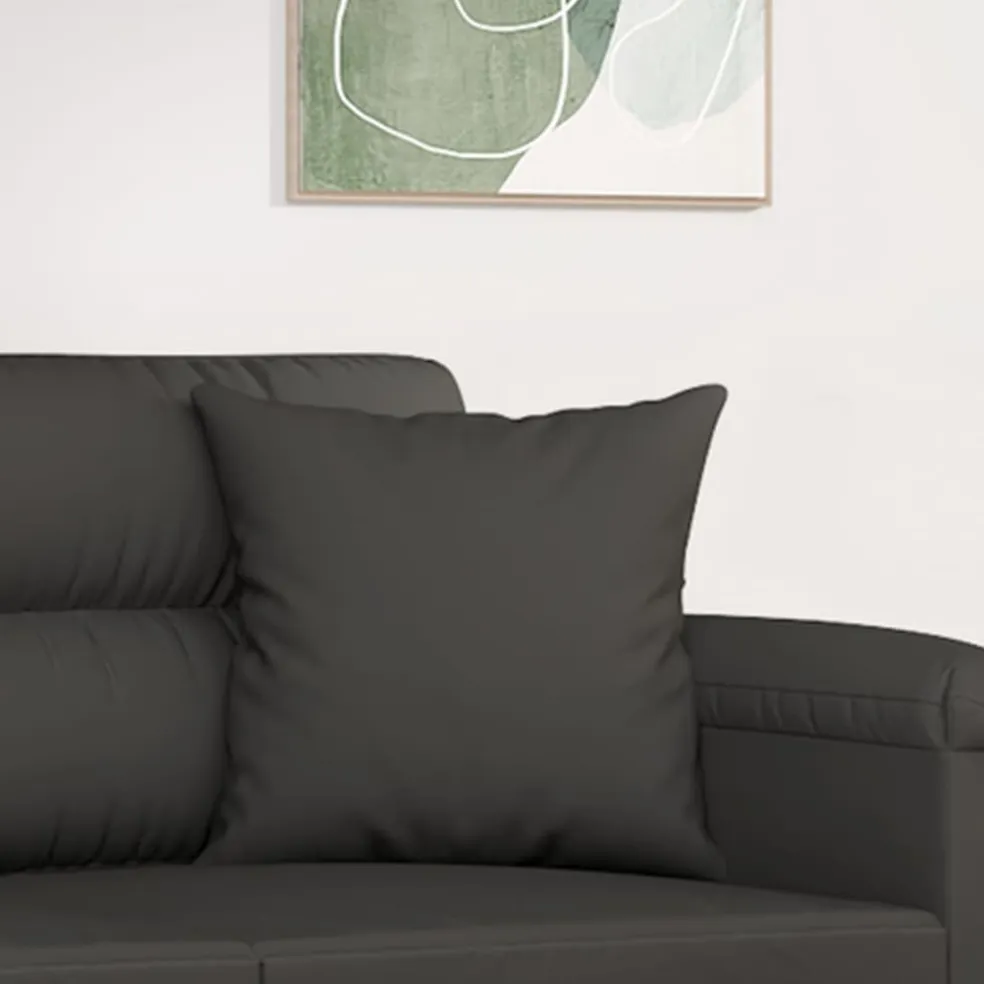 vidaXL Sierkussens 2 st 40x40 cm microvezelstof donkergrijs