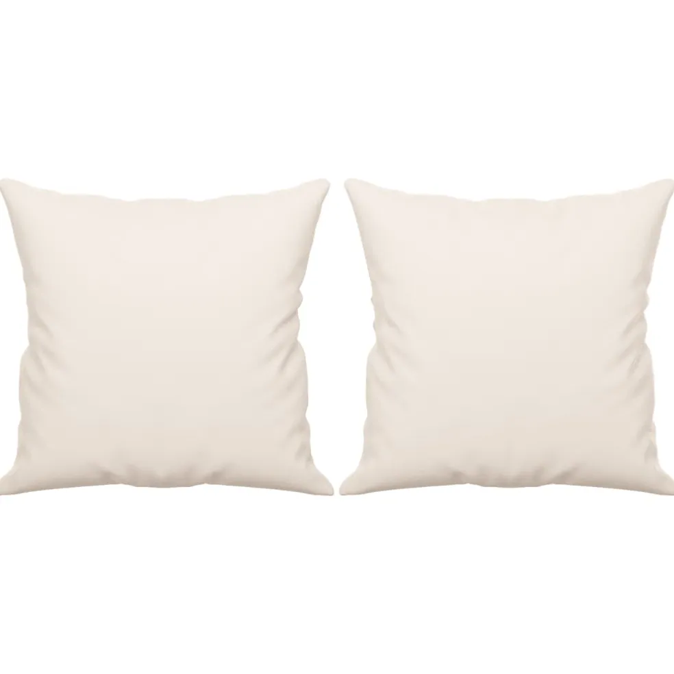 vidaXL Sierkussens 2 st 40x40 cm microvezelstof beige