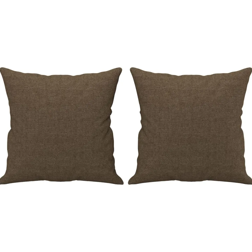 vidaXL Sierkussens 2 st 40x40 cm stof bruin