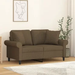 vidaXL Sierkussens 2 st 40x40 cm stof bruin
