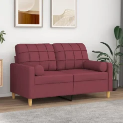 vidaXL Sierkussens 2 st 15x50 cm stof wijnrood
