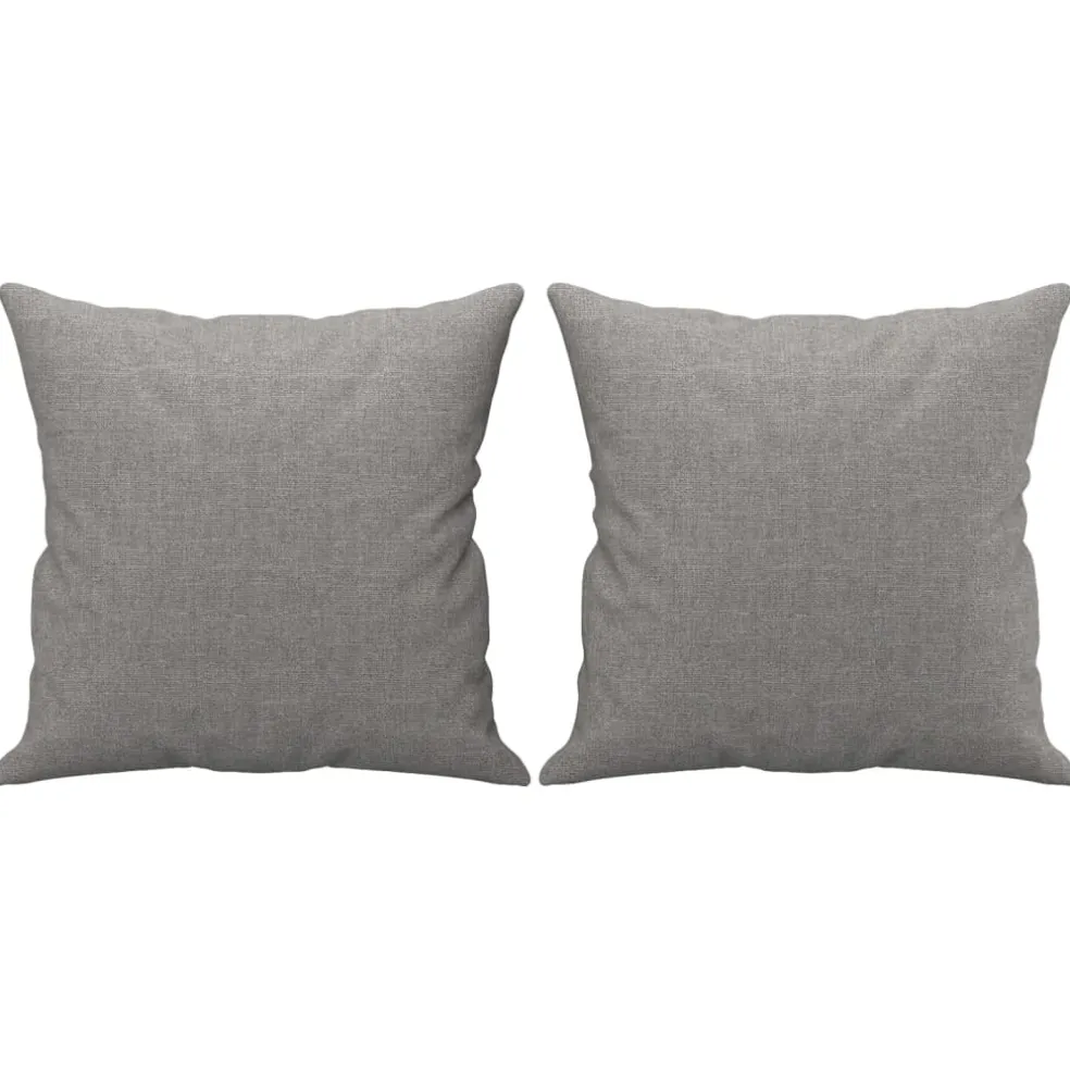 vidaXL Sierkussens 2 st 40x40 cm stof lichtgrijs