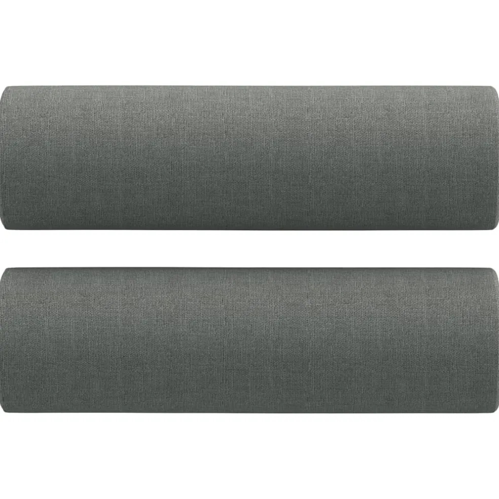 vidaXL Sierkussens 2 st 15x50 cm stof donkergrijs