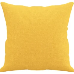 vidaXL Sierkussens 2 st 40x40 cm stof lichtgeel