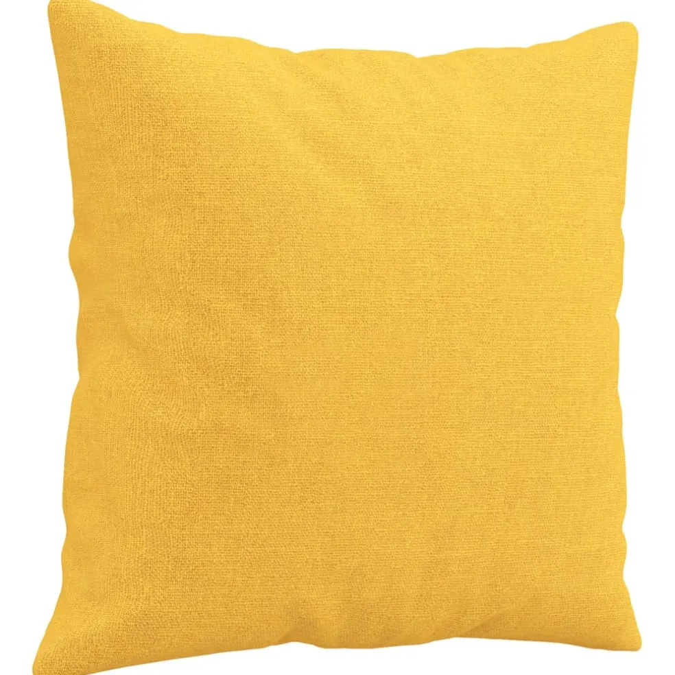 vidaXL Sierkussens 2 st 40x40 cm stof lichtgeel