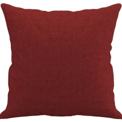 vidaXL Sierkussens 2 st 40x40 cm stof wijnrood