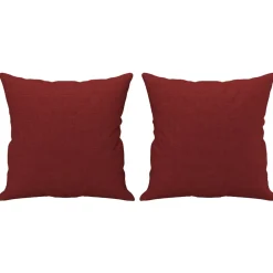 vidaXL Sierkussens 2 st 40x40 cm stof wijnrood
